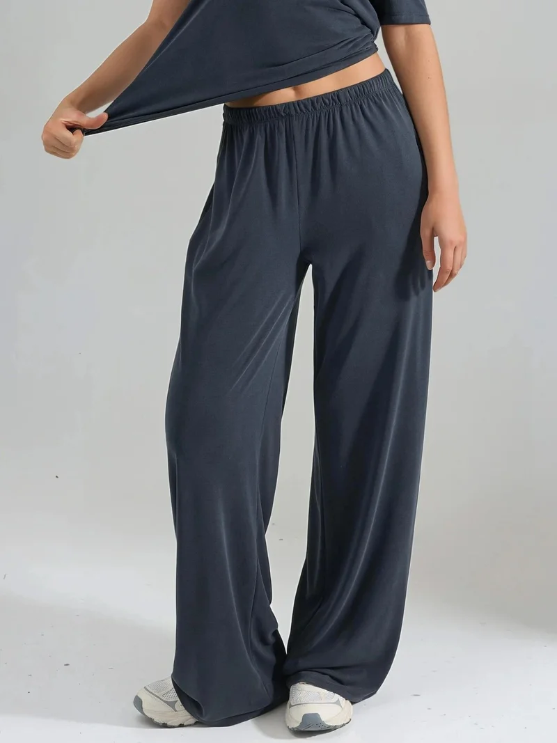Busem BUSEM Elastic Waist Straight Leg Modal Pants
